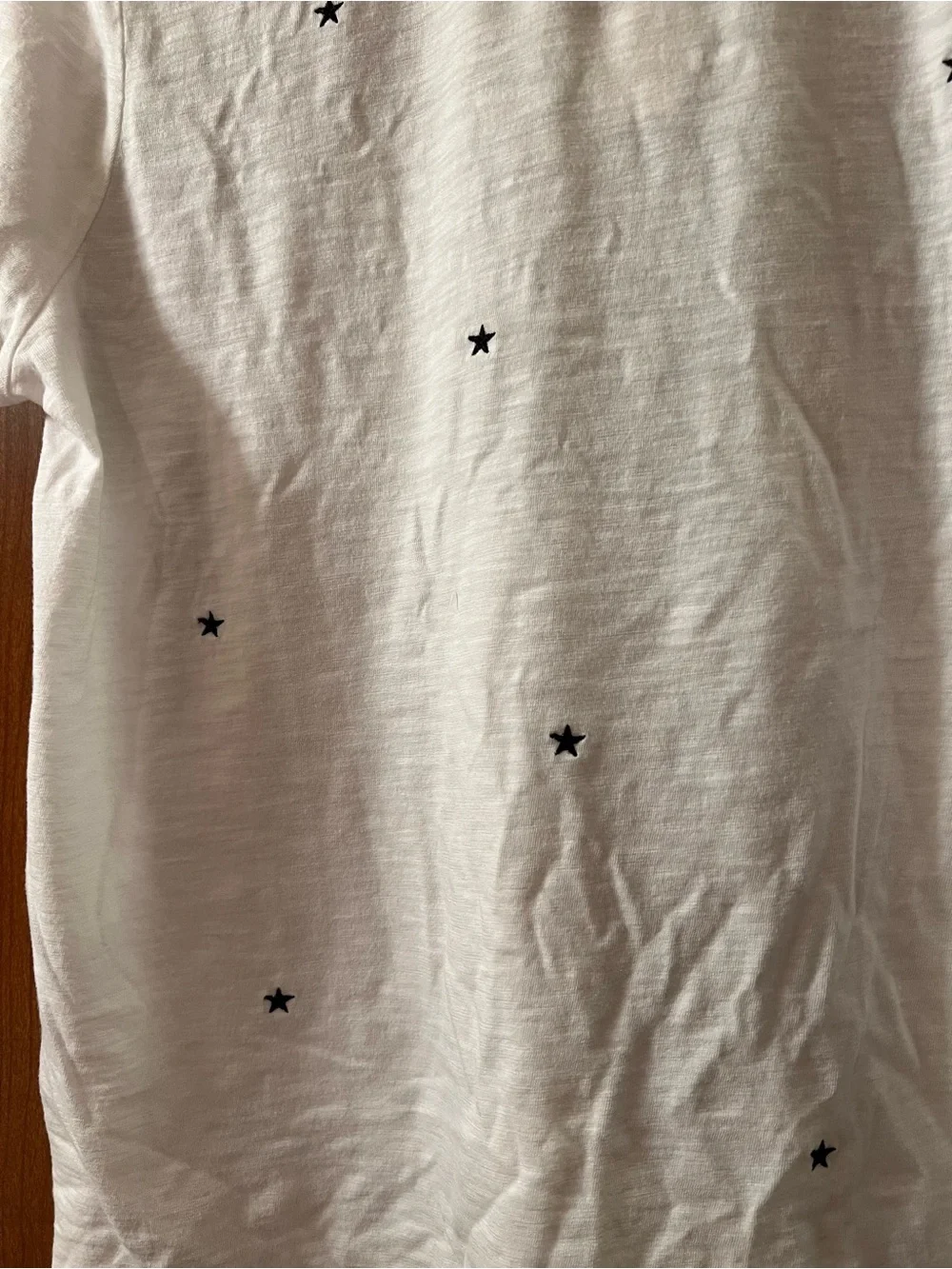 Anthropologie T.LA White V-Neck T-Shirt with Black Stars - NWT - Medium - Picture 6 of 16
